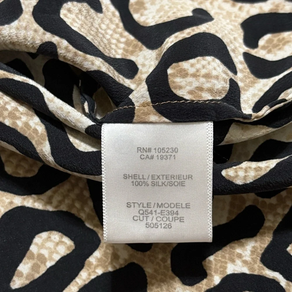 Equipment Owen Leopard Snake Print Silk Mini Dress Sz. Medium